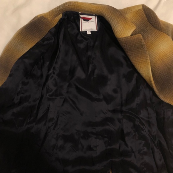 Women’s Tommy Hilfiger Check Wool Coat, Size S/2 - Picture 4 of 5